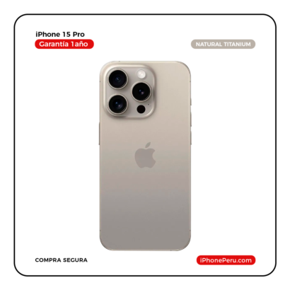 iPhone 15 Pro Titanio natural 128 GB eSIM Seminuevo en Perú
