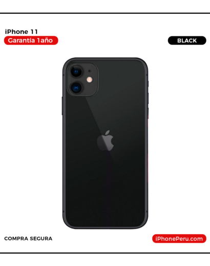 iPhone 11 Negro 64GB seminuevo en Perú