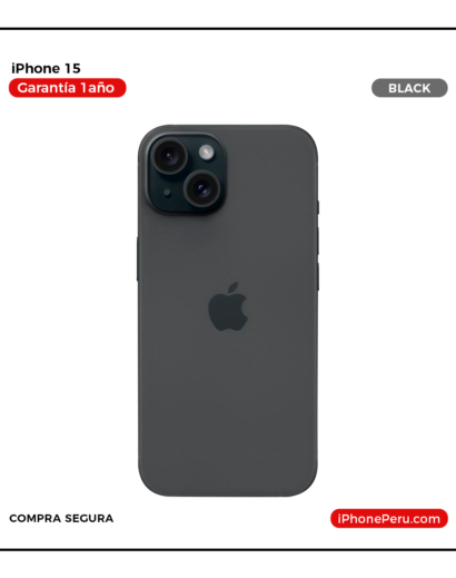 iPhone 15 Negro 128 GB Seminuevo en Perú