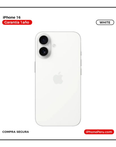 iPhone 16 Blanco 128 GB Nuevo en Perú