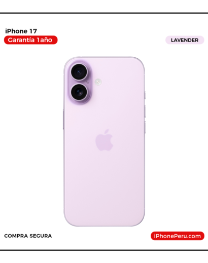 iPhone 17 de 256 GB Nuevo en Perú | Lavanda, Precio y Garantía