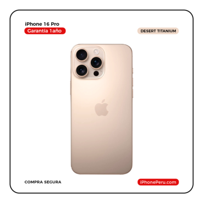 iPhone 16 Pro Titanio del Desierto 256 GB Seminuevo en Perú