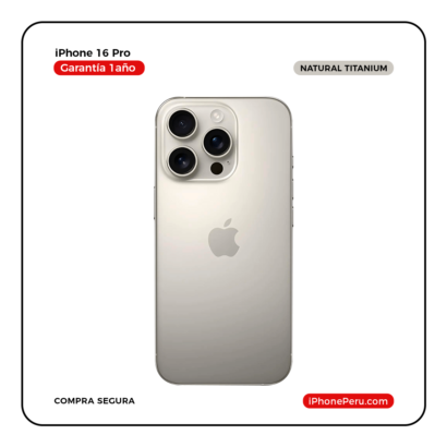 iPhone 16 Pro Titanio Natural 256 GB Seminuevo en Perú