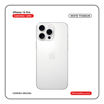 iPhone 16 Pro de 256 GB Seminuevo en Perú | Blanco, Precio y Garantía