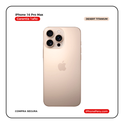 iPhone 16 Pro Max Titanio Desierto 256 GB Seminuevo en Perú