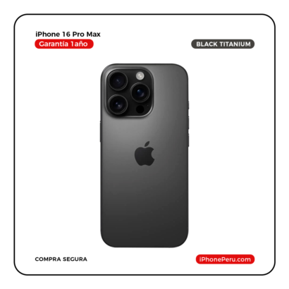 iPhone 16 Pro Max Titanio Negro 256 GB Seminuevo en Perú